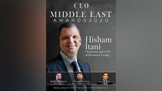 Hisham Itani wins CEO Today Middle East Awards 2020